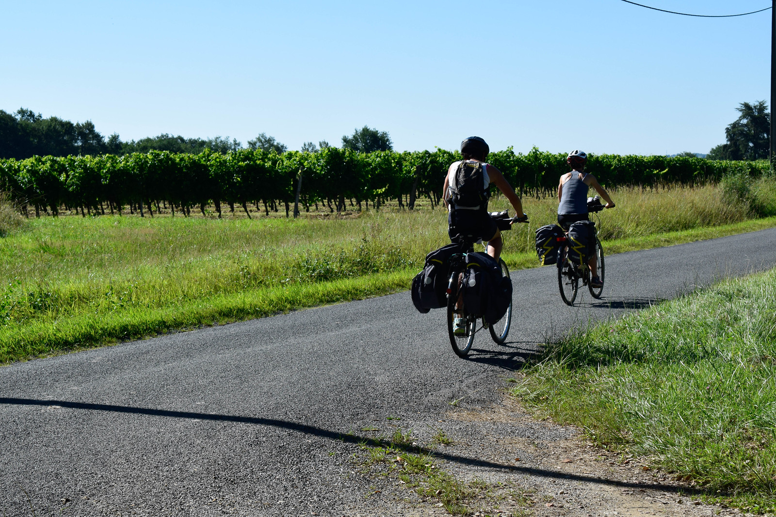 Cyclotouriste en Entre-deux-Mers Gironde Vélo