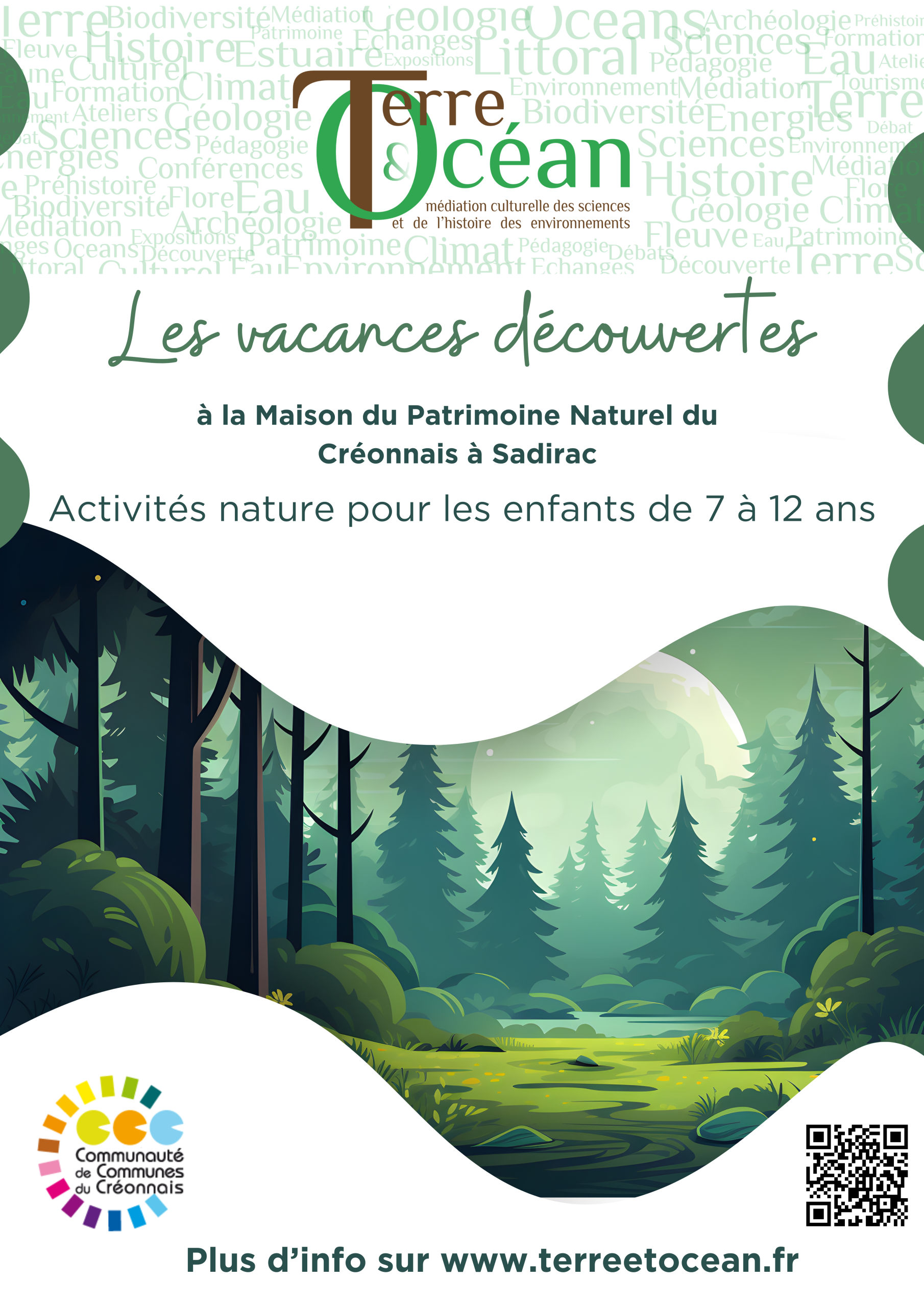 Maison du patrimoine naturel du Créonnais Affiche Terre et Océan - Activités enfants